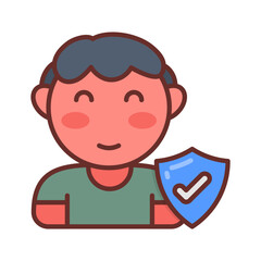 Child Protection icon in vector. Illustration