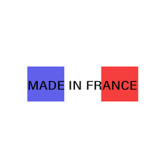 Made in France flag design icon. vector illustration. eps10