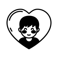 Love Children icon in vector. Illustration