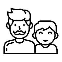 Father icon in vector. Illustration