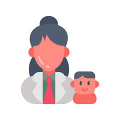 Obraz na płótnie Canvas Pediatrician icon in vector. Illustration