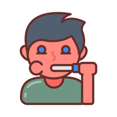 Fototapeta premium Brushing Teeth icon in vector. Illustration