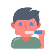 Brushing Teeth icon in vector. Illustration