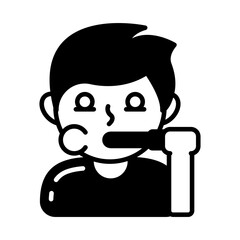 Brushing Teeth icon in vector. Illustration
