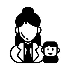 Obraz na płótnie Canvas Pediatrician icon in vector. Illustration