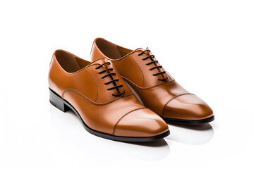 pair of brown shoes