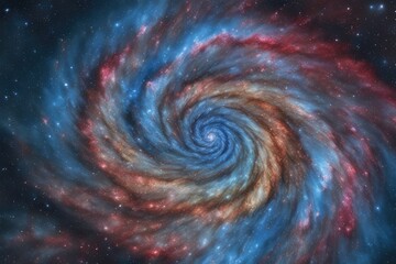 Calm blue hues in pinwheel galaxy space