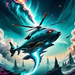 Naklejka premium Utopic Futuristic Worlds Collection
