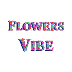 Vintage typography quote in flowers vibe. Trendy groovy 70s style inspiration lettering text collection. Positive inspirational message for work, self love or happy lifestyle.
