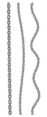  Metal chain png image. Realistic chain in chrome and silver.