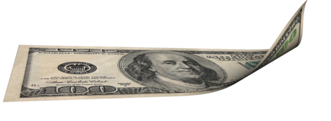 floating one hundred dollar bill  5