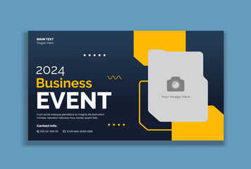 Video thumbnail design for business event video tutorials