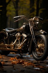  Vintage motorcycle restored to its former glory, Generative AI