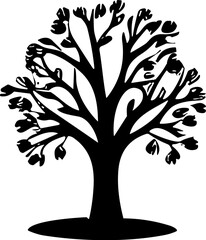 Fototapeta premium Winterbaum-Icons: Frostige Symbolik und Eisige Ästhetik