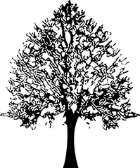 Fototapeta premium Winterbaum-Icons: Frostige Symbolik und Eisige Ästhetik