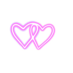 Heart neon effect shape