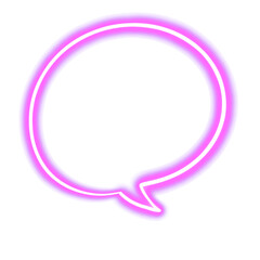 Speech bubble neon effect shape