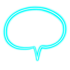 Speech bubble neon effect shape