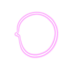 Speech bubble neon effect shape