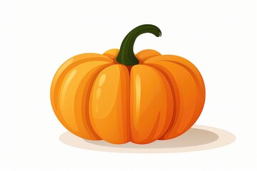 Flat Color Icon Featuring Pumpkinsquash For Halloween Or Thanksgiving, Suitable For Apps And Websites
