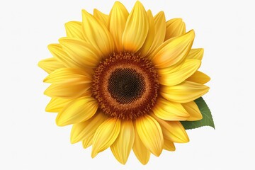 Realistic Sunflower On Transparent Background, Available As Cutout File