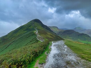 Coutryside hiking views from catbells in the Lake District