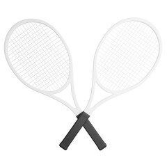 Tennis symbol clipart flat design icon isolated on transparent background, 3D render sport and exercise concept