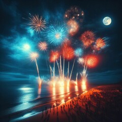 fireworks in the sky