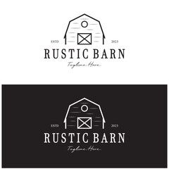 Vintage organic farmhouse or barn,warehouse, rustic barn and animal farmhouse logo design. © Tomi43