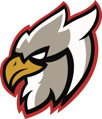 Eagle Mascot logo Design. Brave Eagle Face vector template. Eagle Head design for graphic, Eagle Logo icon Sport Team logo design, Vector Template Illustration, Mascot Brave animal Logo icon for web
