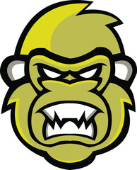 Mascot Monkey Logo Design, Monkey sport logo vector , Hanuman head illustration vector drawing, Mascot Brave Gorilla Logo design any kind of graphic work, concept Monkey's head, Esport game logo icon