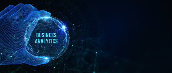 Business analytics concept. 3d illustration - obrazy, fototapety, plakaty