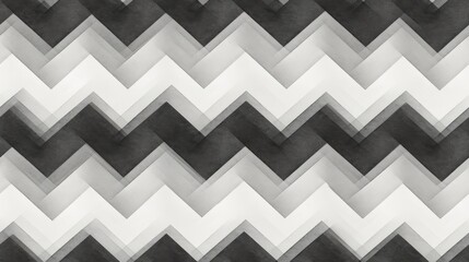 Seamless zig-zag, geometric, chevron pattern, grey tones, special texture, Generative AI