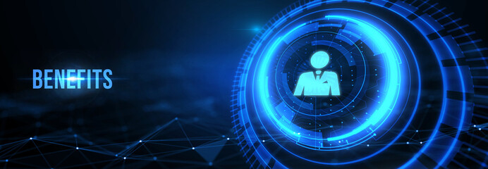 Employee benefits help to get the best human resources. Business concept. 3d illustration
