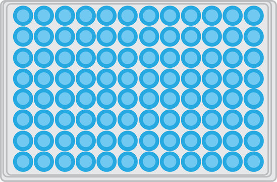 96 Well Plate with Transparent background