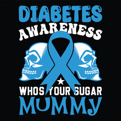 diabetes awareness vector tshirt design 
