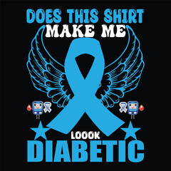 diabetes awareness vector tshirt design 
