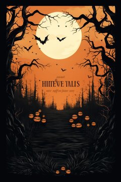 phone invitation for halloween party. celebration concept