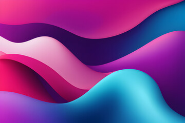 Abstract design with colorful curves and shapes on gradient background