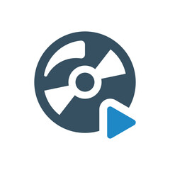 dvd, disk icon vector illustration