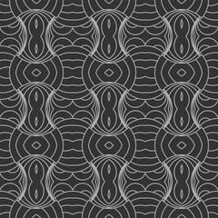 Seamless abstract pattern of arbitrary elements and lines. Sample for clothing, textiles, textures, wallpapers, screensavers, creative ideas and creative design