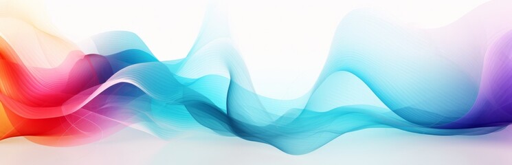 colorful wave on white background, in the style of tenwave