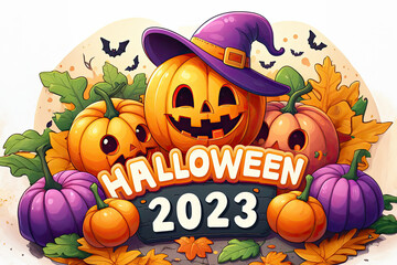 Illustration of Halloween Pumpkins, Graphic for 31.102023