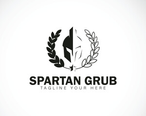 spartan logo creative strong community gym fitness sport design concept