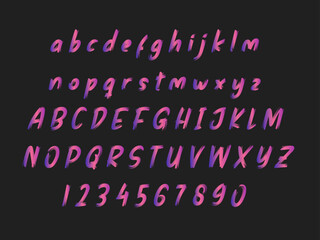 Fototapeta na wymiar Vibrant brush strokes typography in a colorful gradient