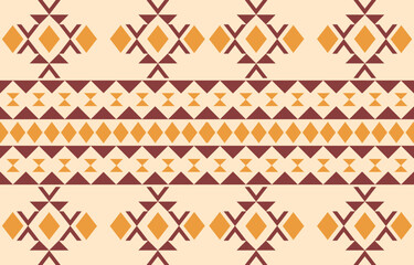 Ethnic abstract ikat art. Aztec ornament print. geometric ethnic pattern seamless  color oriental.  Design for background ,curtain, carpet, wallpaper, clothing, wrapping, Batik, vector illustration.