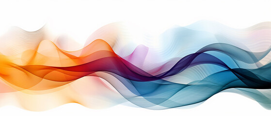 multicolored pulse, abstract lines, rainbow gradient on a white background. 3d texture. .