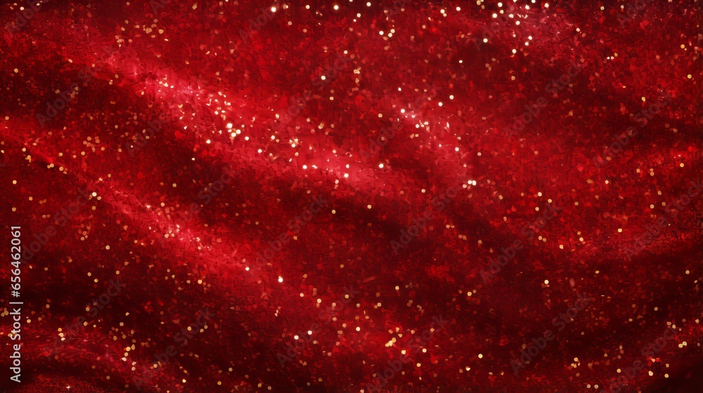 Aufkleber shiny red glitter abstract background with bokeh effect
