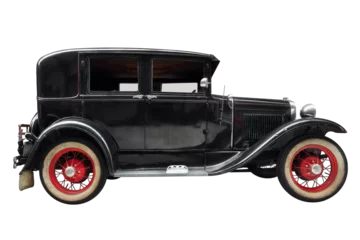 Fotobehang Side view of an early twentieth century black luxury classic car © Martin Bergsma