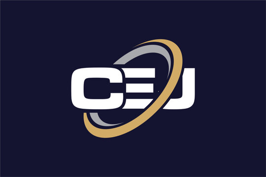 CEJ creative letter logo design vector icon illustration